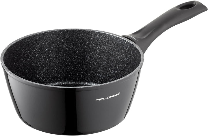 FLORINA Aluminium Stieltopf (1,7 l) 18 cm I Kasserolle MAGNUM I Antihaftbeschichtet I Topf mit Softt