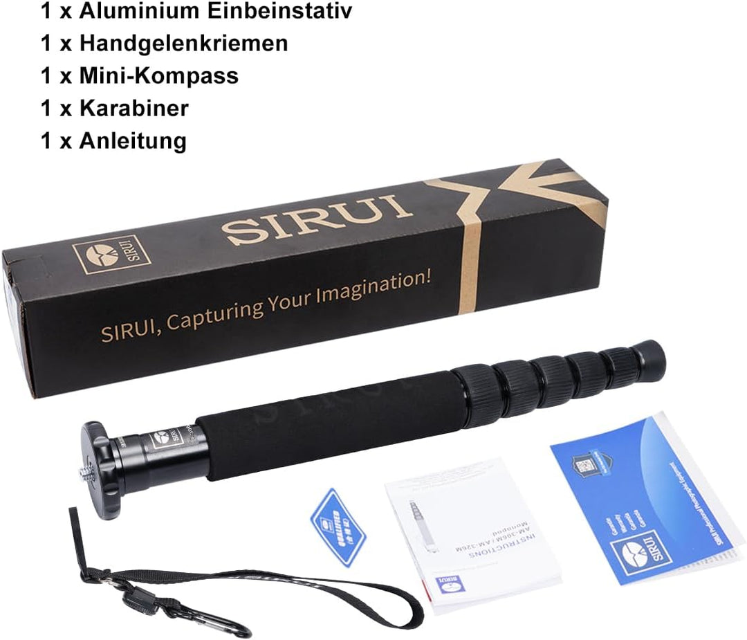 SIRUI P-306 Camera Kamera Reise Einbeinstativ Monopod, Aluminium 0.56kg Einbeinstativ, 6 Sektionen,
