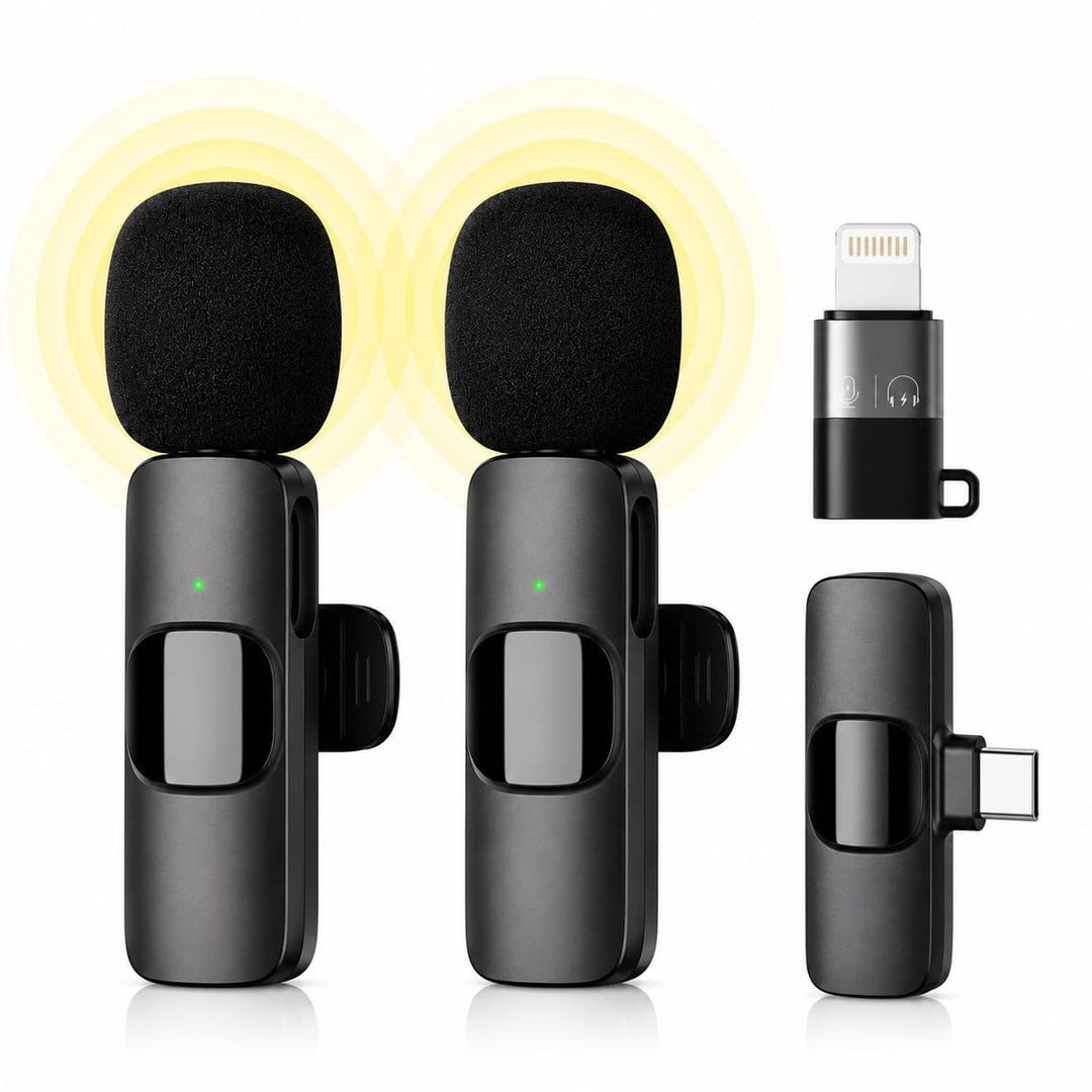 Mikrofon Handy iPhone | Bluetooth Kabellos Mini Wireless Lavalier Microphone Lightning für Ipad I Ph