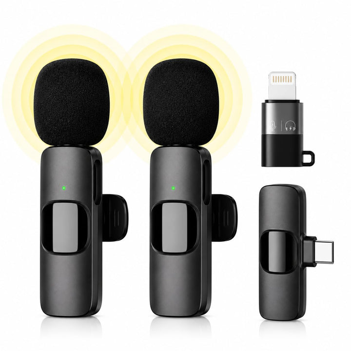 Mikrofon Handy iPhone | Bluetooth Kabellos Mini Wireless Lavalier Microphone Lightning für Ipad I Ph
