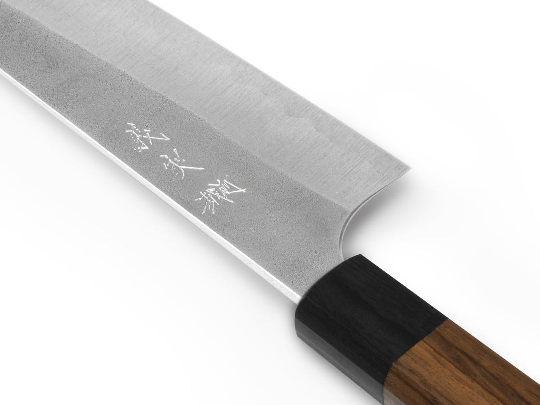 Profi Koch-Messer BUNKA Yoshimi Kato Nashiji. Klingen-Länge 16cm. Aogami super, 3 Lagen, hand-geschm