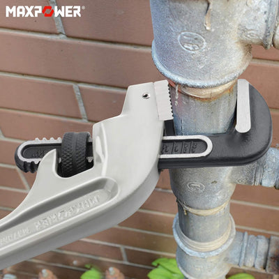 MAXPOWER 350mm Rohrzange Chrom Rohrzange für Plastikrohre 45° Rohrzange Profi Maximale Öffnung 33mm