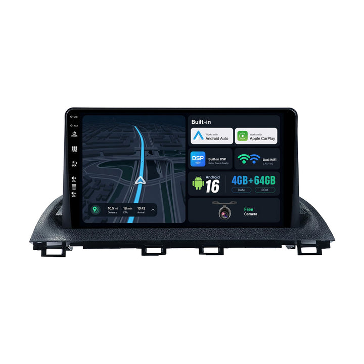 Android 15 Autoradio für 5E30 Mazda 3 Axela 2014-2019 GPS Navigation - CarPlay Android Auto - Rückfa