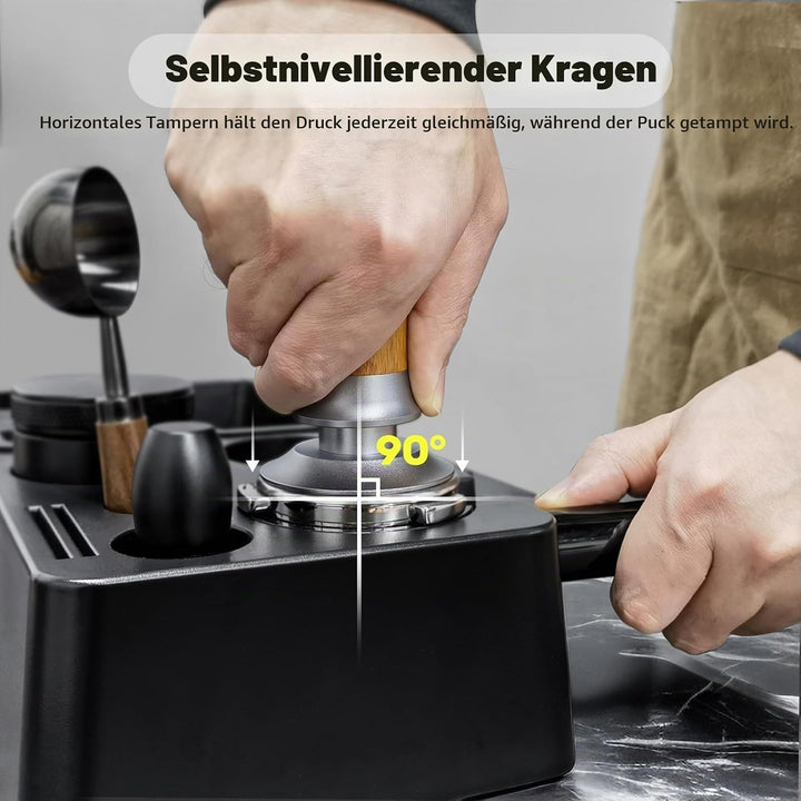 Tamper 58mm, 30lbs Druckregulierend Calibrated Espresso Tamper, Federbelastet Anpressdruck Kaffee Ta