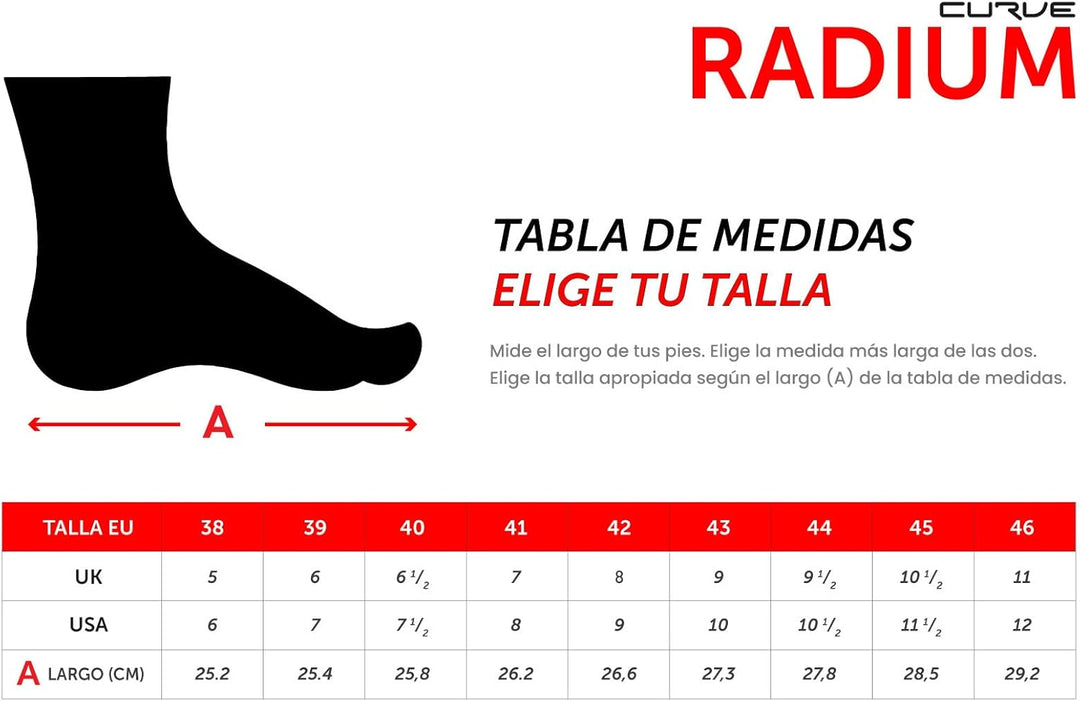 CURVE Radium Motorradstiefel, Schwarz, Micro Amara, Verstärkung und Ferse, rote und reflektierende D