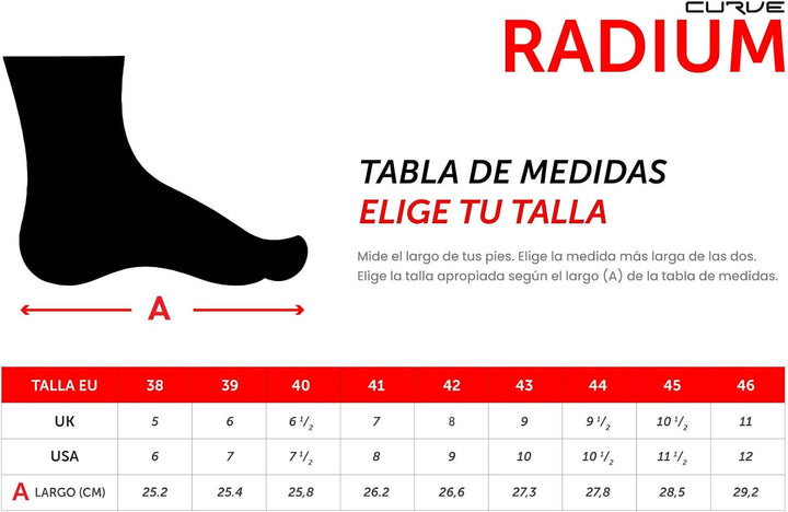 CURVE Radium Motorradstiefel, Schwarz, Micro Amara, Verstärkung und Ferse, rote und reflektierende D