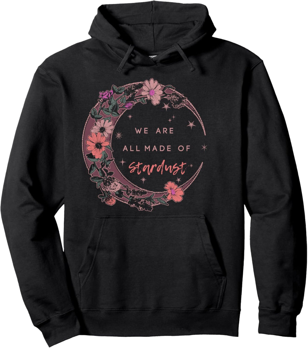 Trendy Made Of Stardust Moon Pullover Hoodie