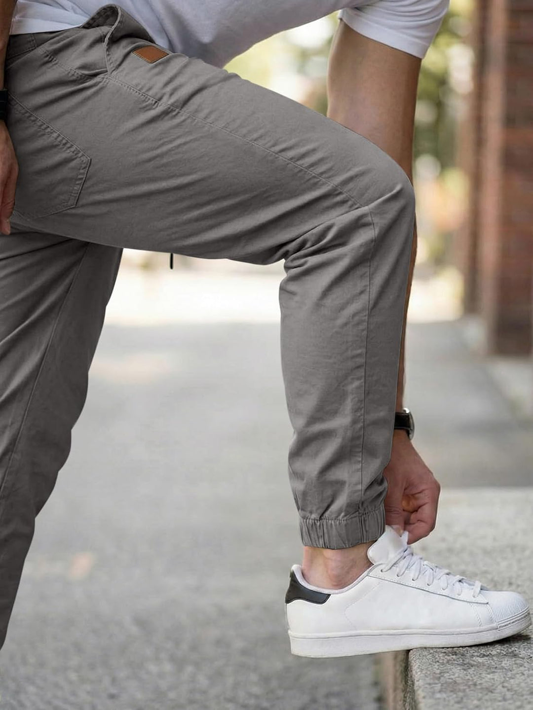 JMIERR Herren Hose Chino Cargo Hose Jogginghose Herren Baumwolle Sporthose Casual Freizeithose Elast