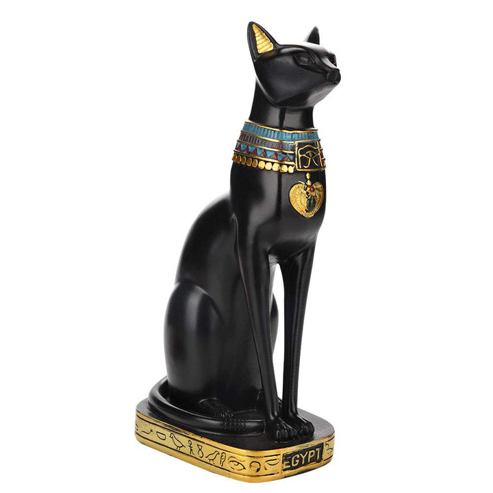 Tomotato Ägyptische Katze Statue, Harz Katze Figur Handgefertigte Katzenskulptur Dekoration Zimmer H