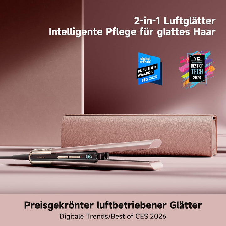 DREAME Aero Straight Pro 2-in-1 Luftglätter, Dualer Luftstromkanal, KI Styling, Nass-zu-Trocken-Glät