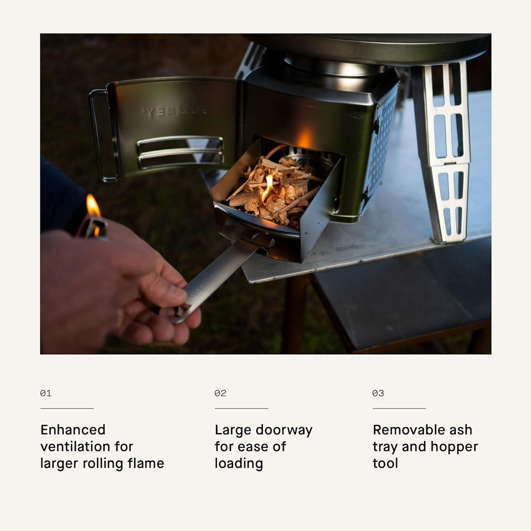 Gozney ROCCBOX Holzbrenner 2.0 - Abnehmbarer Holzbrenner für ROCCBOX - Umschalten zwischen Holz oder