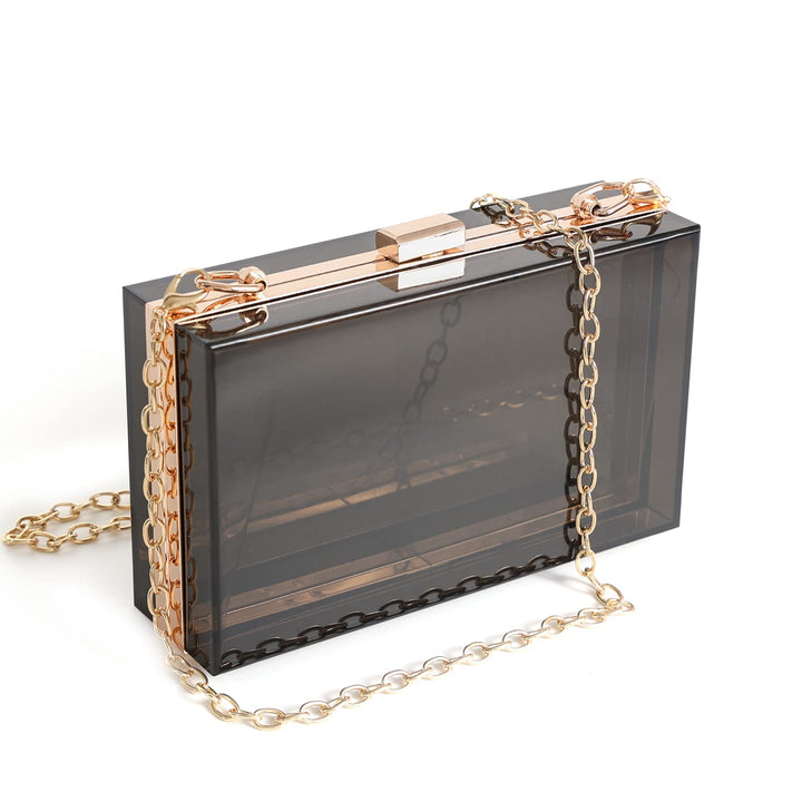 WJCD Clear Purse for Women Acrylic Clear Clutch Bag,acrylic Purses Clear Clutch Purse Shoulder Handb