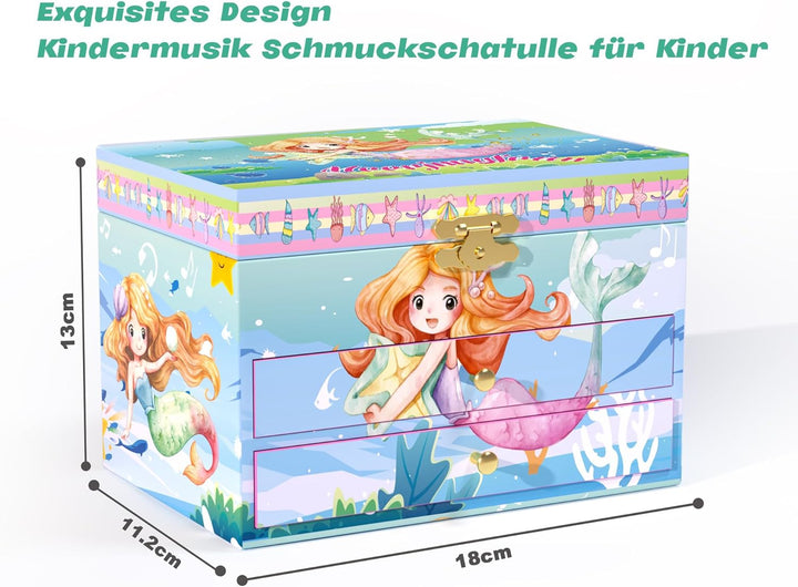 Spieluhr Schmuck Schmuckkästchen (5 Schmucksets) Box kleines Mädchen Schmuck Box Tochter und Lady Fr