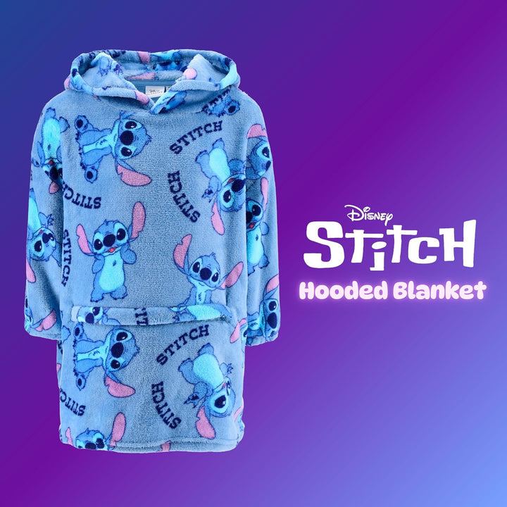 Disney Stitch Sweatshirt Mädchen, Kapuzendecke mit Design Weiche Fleecedecke Lässt sich in ein Kisse