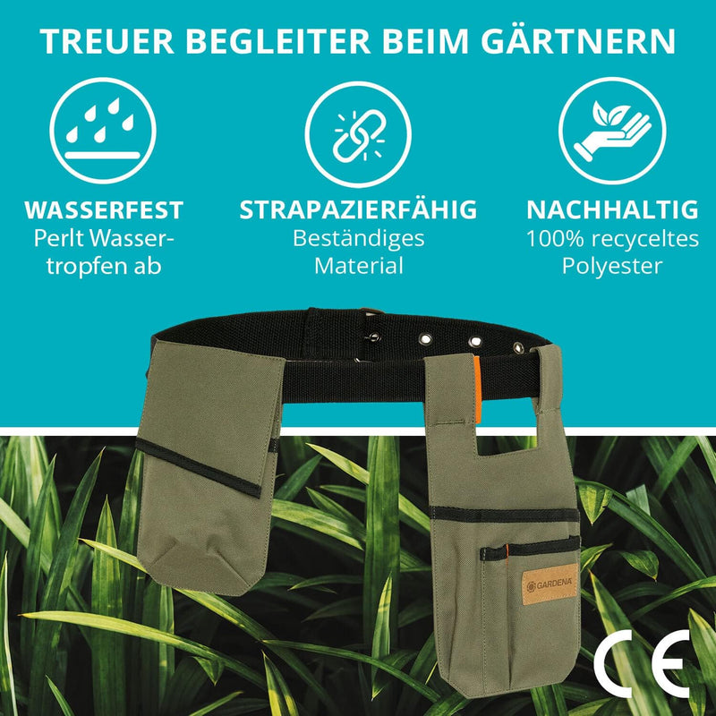 GARDENA Unisex Gartengürtel für Garten-Werkzeug I Unisex Werkzeuggürtel für Frauen & Männer I Garten