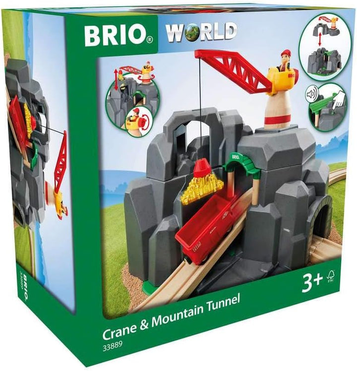 BRIO World 33889 Grosse Goldmine mit Sound-Tunnel – Zubehör Holzeisenbahn – Kleinkinderspielzeug emp