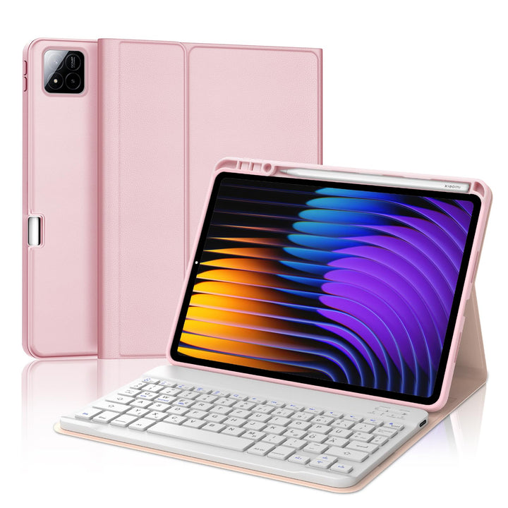 Tastatur für Xiaomi Pad 8/7/7 Pro 2024 11.2", Hülle mit Tastatur für Xiaomi Pad 7 2024 Magnetische B