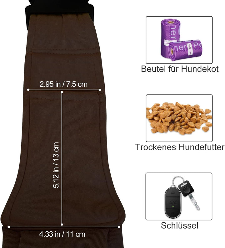 PetLoft Tragetuch Hund, Reversibel Kleine Hundetrage, Einstellbar Pet Tragetuch, Freisprecheinrichtu