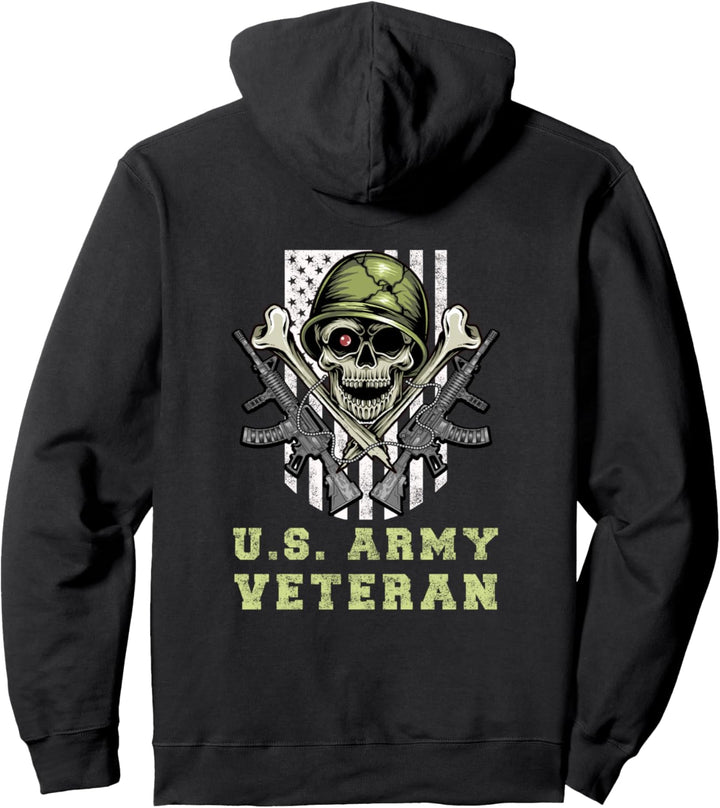 US Army Totenkopf Fahne United States Army Amerika Flagge Pullover Hoodie