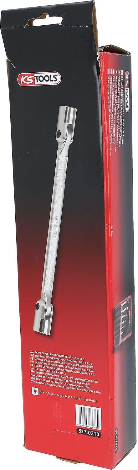 KS Tools 517.0310 CLASSIC Doppel-Gelenkschlüssel-Satz, 6-tlg.