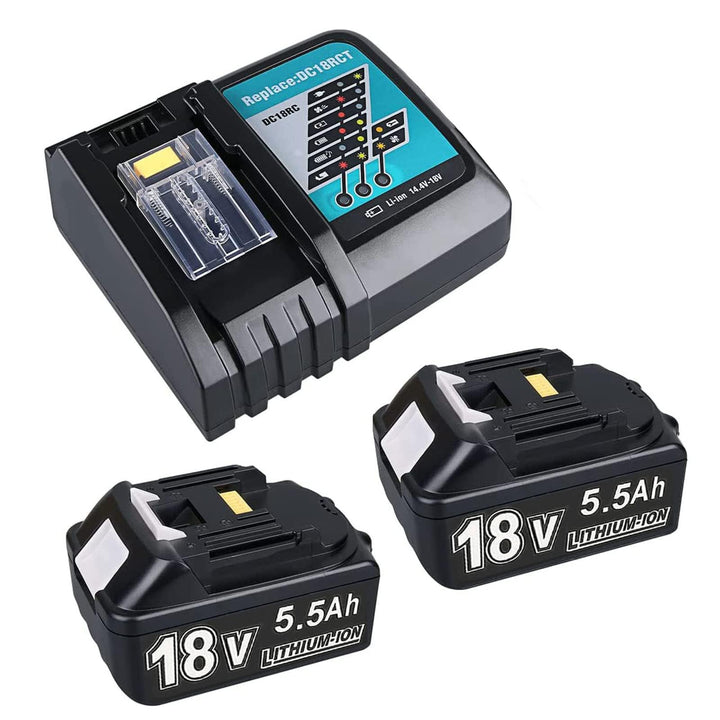 Replacement Battery for Makita Battery 18 V 2 x 18 V 5500 mAh Replacement Battery for Makita 18 V Ba