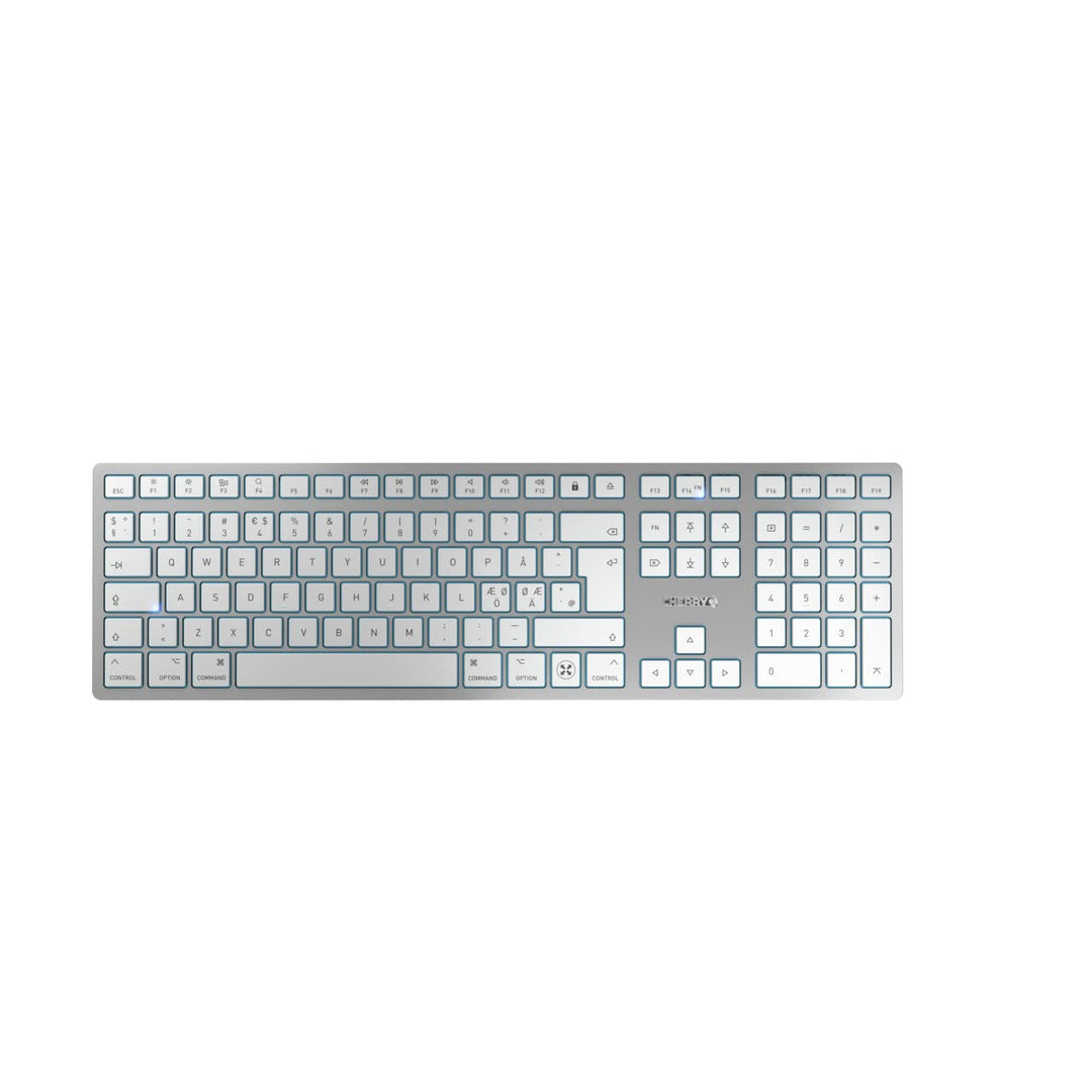 CHERRY KW 9100 Slim for MAC, kabellose Tastatur, Mac-Layout, Pan-Nordisches Layout (QWERTY), wahlwei