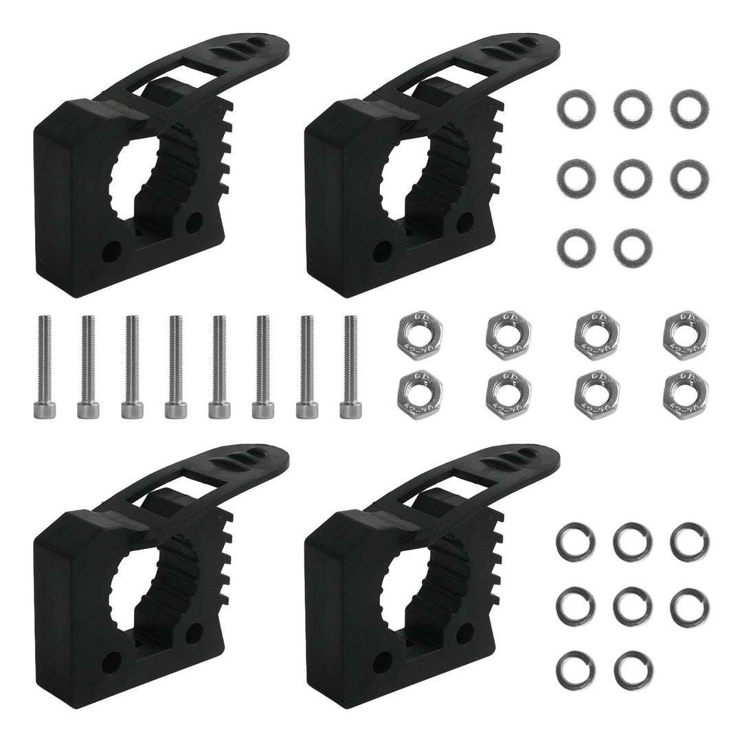 4 Stücke Schnellmontage-Rohrschellenset, 28-38 mm Verstellbare Montagehalterung, Standard-Gummirohrs