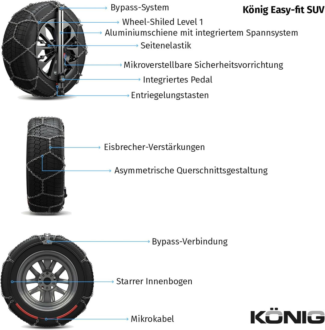 KÖNIG Easy-FIT SUV 265 - Schneeketten, SUV 265