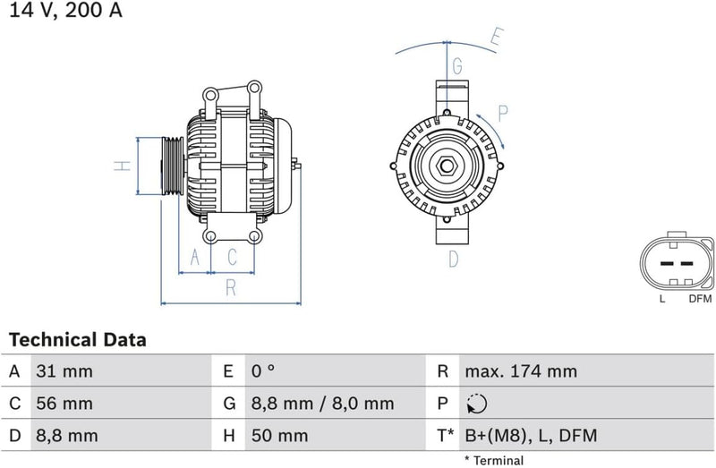 Bosch 986046340 Lichtmaschine