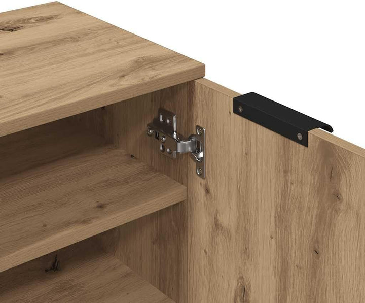 vidaXL Schuhschrank Artisan-Eiche 29,5x35x100,5 cm Holzwerkstoff, Schuhe Aufbewahrung, Schuhregal, S