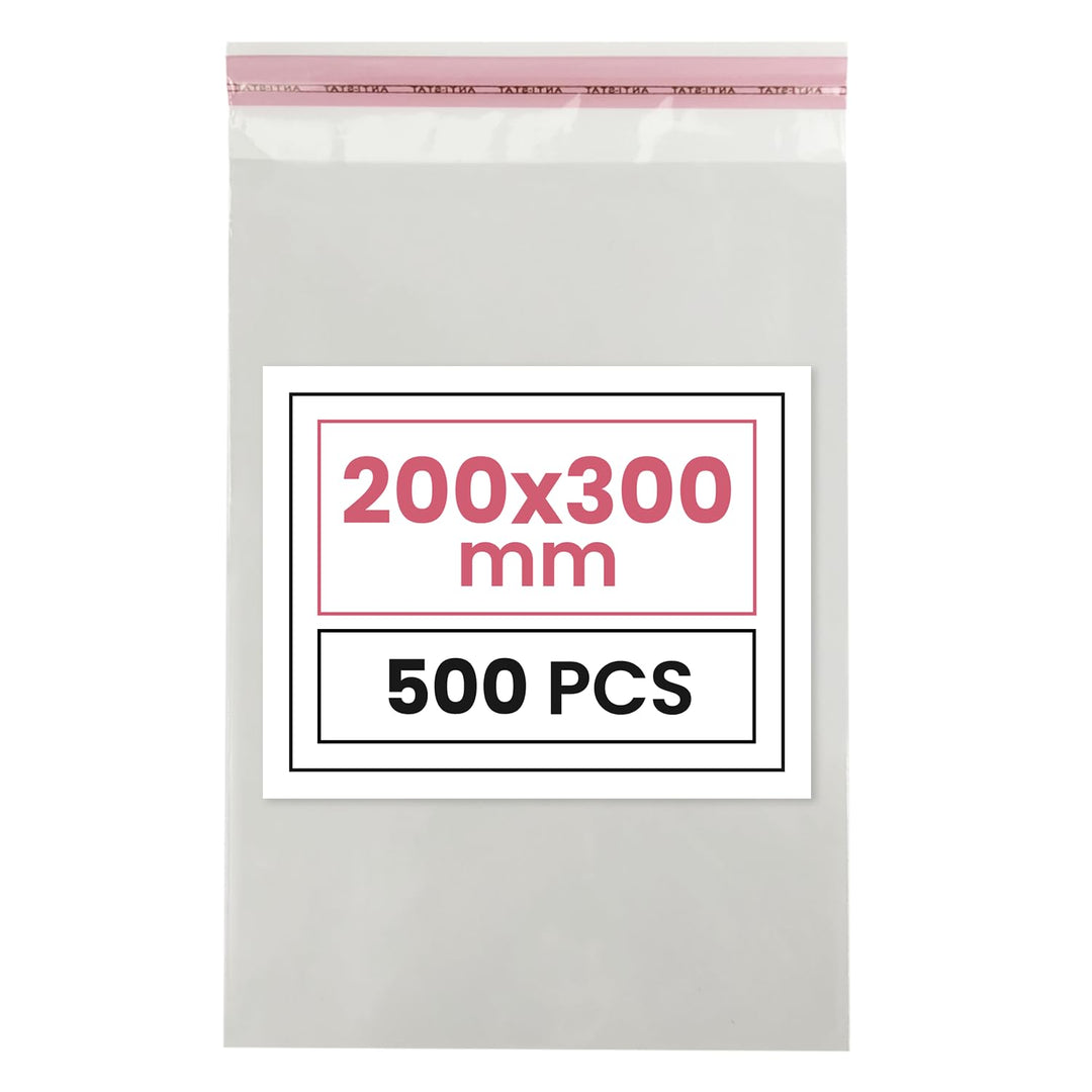 Netuno 500 Flachbeutel Hochglanz 20x30 cm mit Klappe 3cm Peel &amp; Seal PP Tütchen selbstklebend Plasti