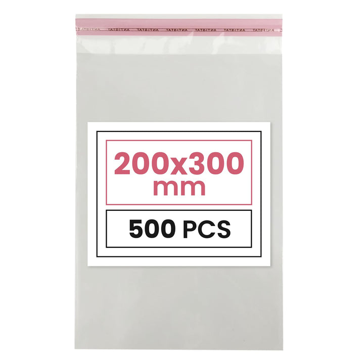 Netuno 500 Flachbeutel Hochglanz 20x30 cm mit Klappe 3cm Peel &amp; Seal PP Tütchen selbstklebend Plasti