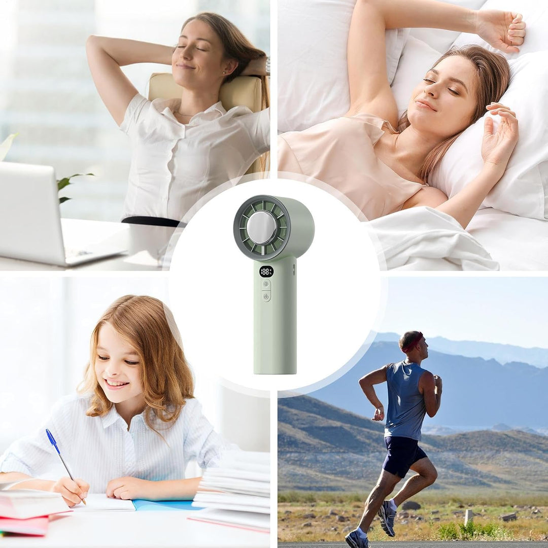 Persönlicher Faltbarer Ventilator,Leiser Reisventilator Klappbar Wiederaufladbar - 3-fach Regulierba