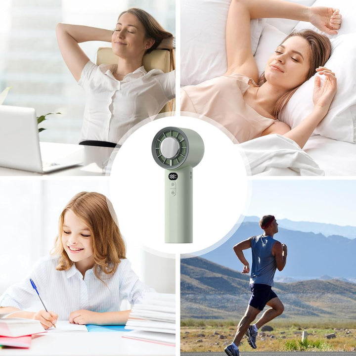 Persönlicher Faltbarer Ventilator,Leiser Reisventilator Klappbar Wiederaufladbar - 3-fach Regulierba