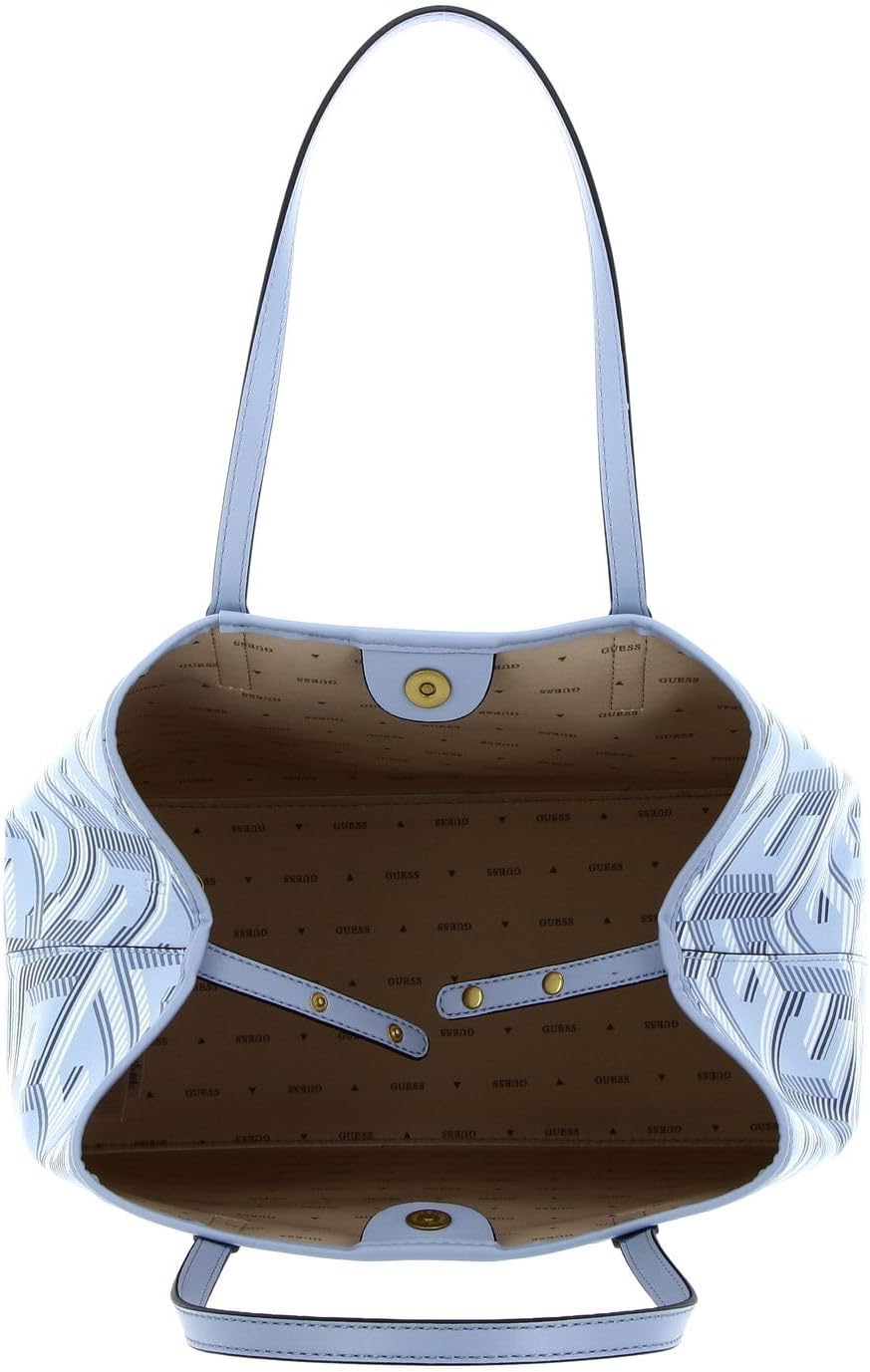 GUESS Damen Vikky Large Tote Bag Eisblau -Logo, Eisblau -Logo