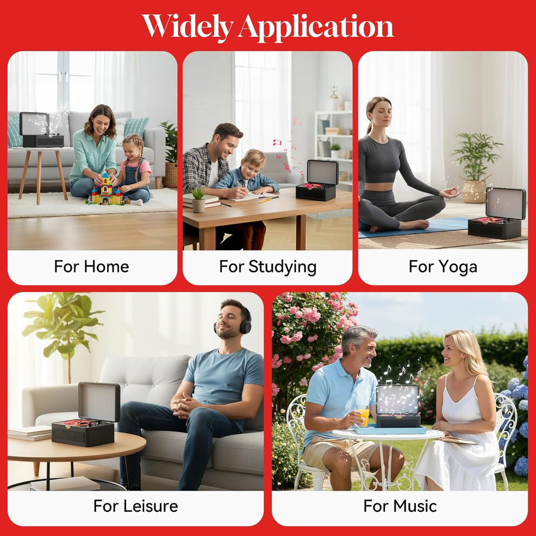 Gueray Tragbarer Bluetooth CD-Player mit Lautsprechern 3600mAh Wiederaufladbarer Vintage CD Spieler