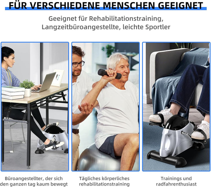 EVOLAND Heimtrainer Mini Fitnessbike, Arm und Beintrainer Pedaltrainer mit LCD Display, Hometrainer