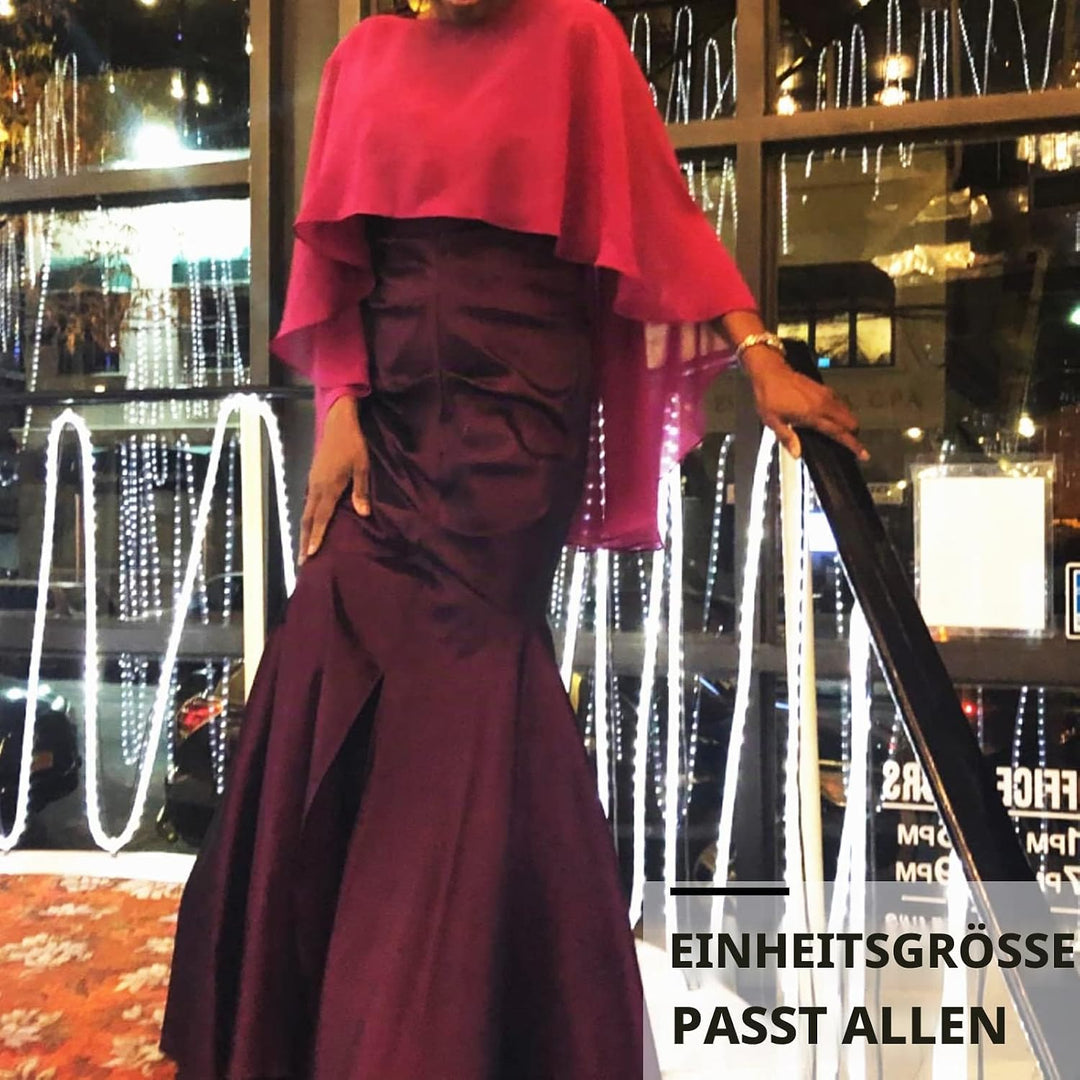 Ladiery Sheer Chiffon Capes Weiche Capelets für Frauen, leichte Tücher und Wraps für Abendpartykleid