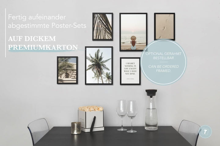 Papierschmiede® XL Mood Poster Set Coco Beach, Bilder Wohnzimmer Deko Schlafzimmer, 2x DIN A2 (ca. 5