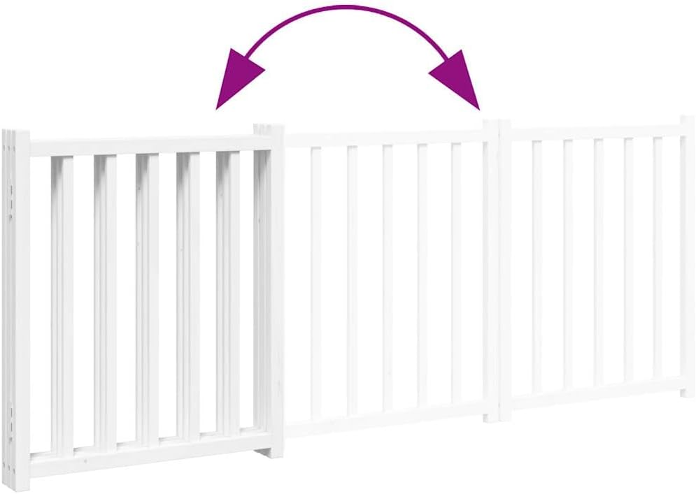 vidaXL Hundetor 3-TLG., Hundegitter Faltbar Pflegeleicht, Schutzgitter für Wohnzimmer Küche Treppe,