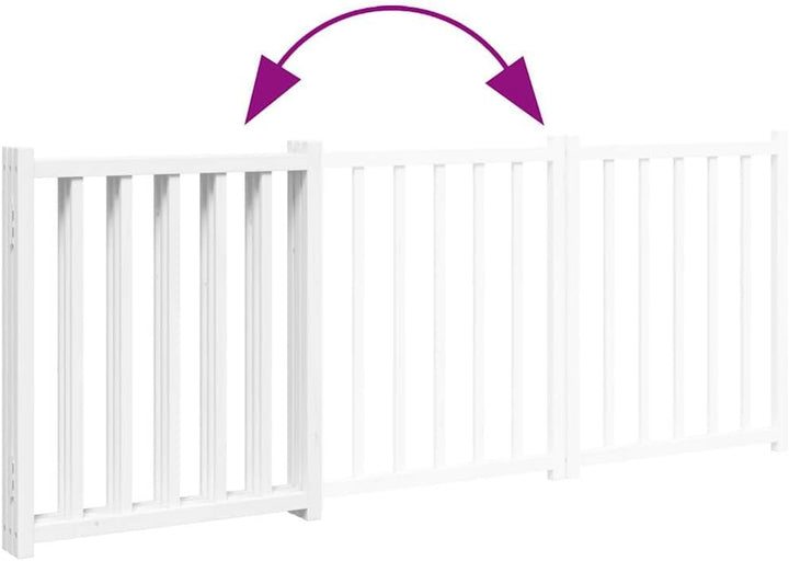 vidaXL Hundetor 3-TLG., Hundegitter Faltbar Pflegeleicht, Schutzgitter für Wohnzimmer Küche Treppe,