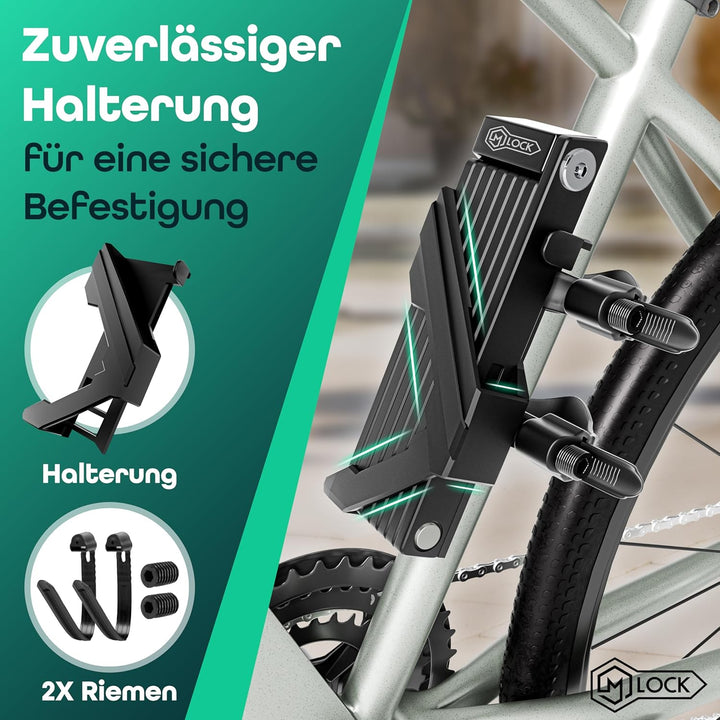 M-LOCK Fahrradschloss Faltschloss 115cm - hochwertiges Fahrrad Faltschloss - Diebstahlsicher - Leich