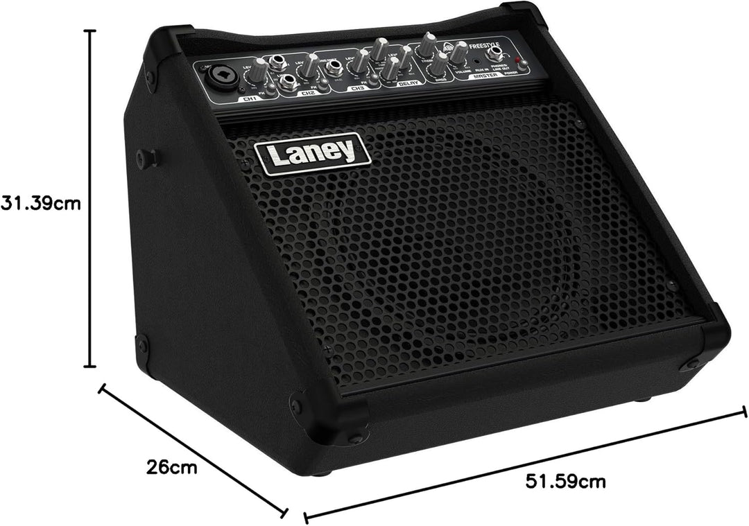 Laney AUDIOHUB Series AH-FREESTYLE - Multi-Input Portable Combo Amp - 5W - Mains or Battery Power 5