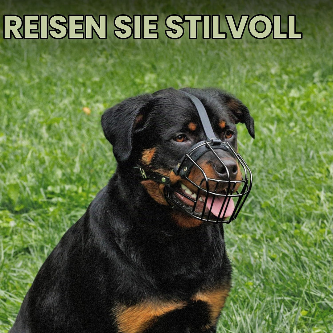 BRONZEDOG Hundemaulkorb Verstellbar Robustes PVC/Metalldrahtkorb für Grosse und Sehr Grosse Hunde mi