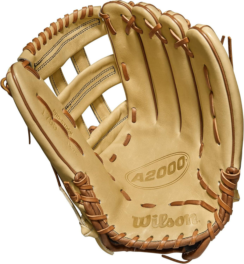 WILSON A200 Baseballhandschuh-Serie Linke Hand Wurf 32,4 cm (12,75 Zoll) Blond/Saddle Tan – Standard