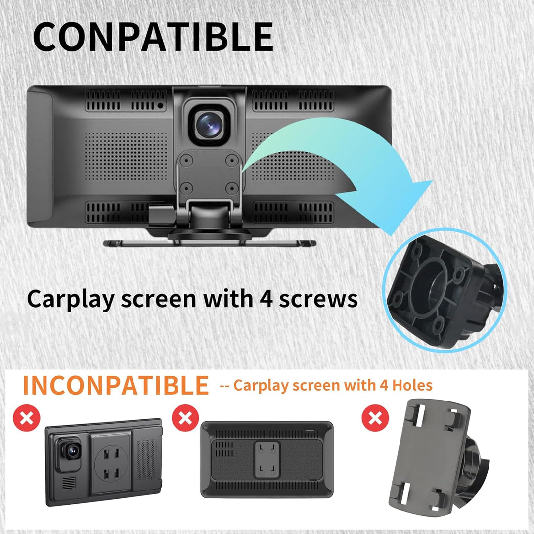 Carplay Bildschirmhalterung mit Schrauben, Saugnapfhalterung für 7''/ 9''/ 10.26'' Auto Android Auto