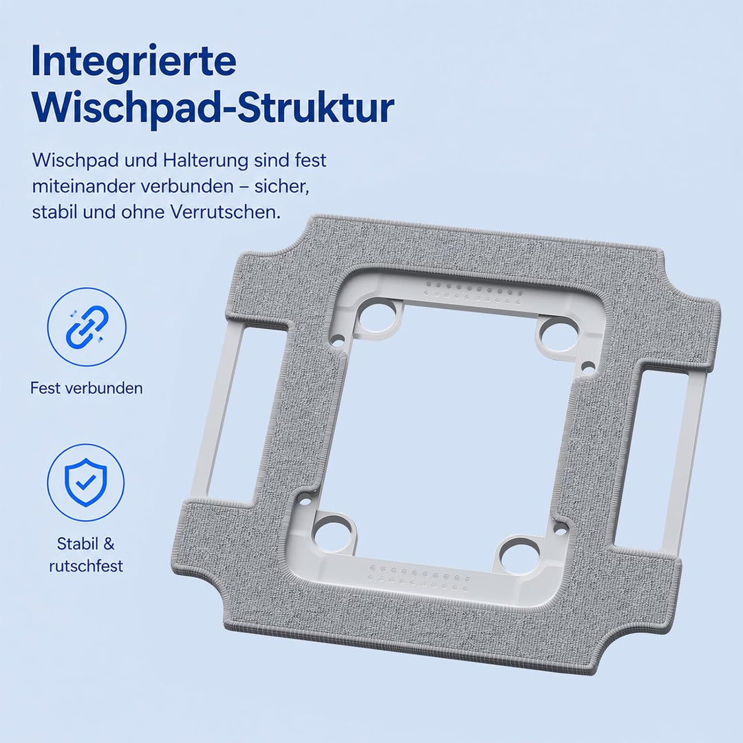 4 Stück Reinigungstücher für ECOVACS WINBOT W3 Omni Fensterputzroboter | Ersatz Wischpads mit Halter