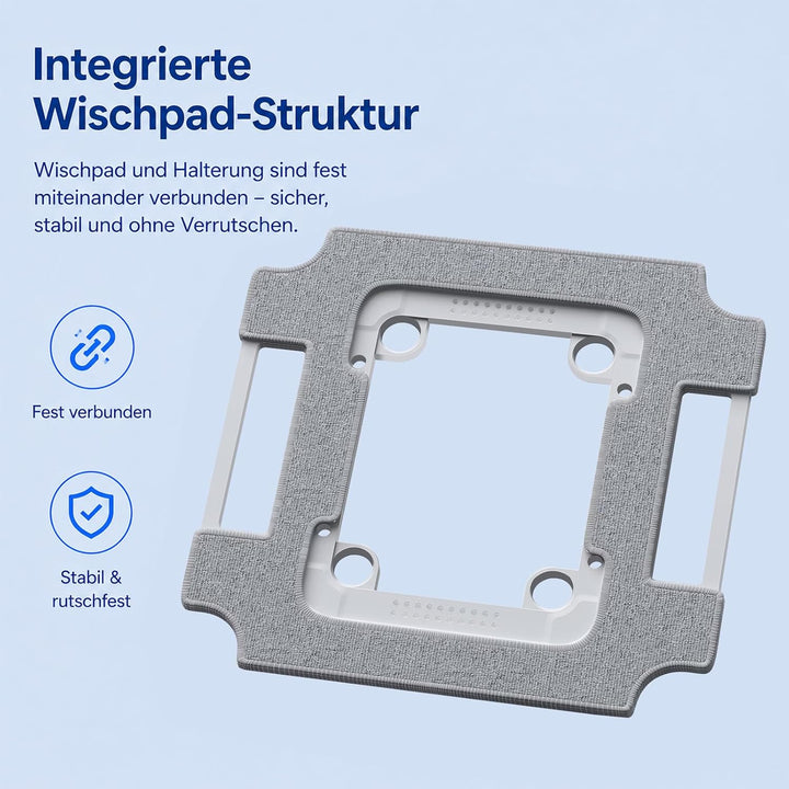 4 Stück Reinigungstücher für ECOVACS WINBOT W3 Omni Fensterputzroboter | Ersatz Wischpads mit Halter