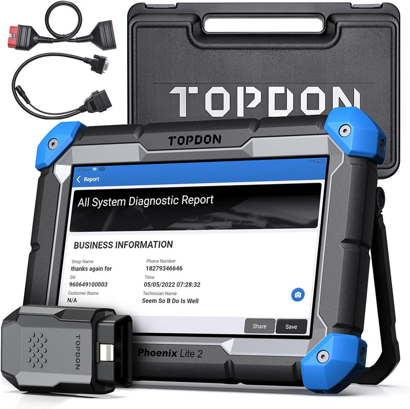 Topdon Phoenix Lite 2 Auto-Diagnose-Werkzeug, Steuergerät-Codierung, OE-Level für alle Systeme, Diag