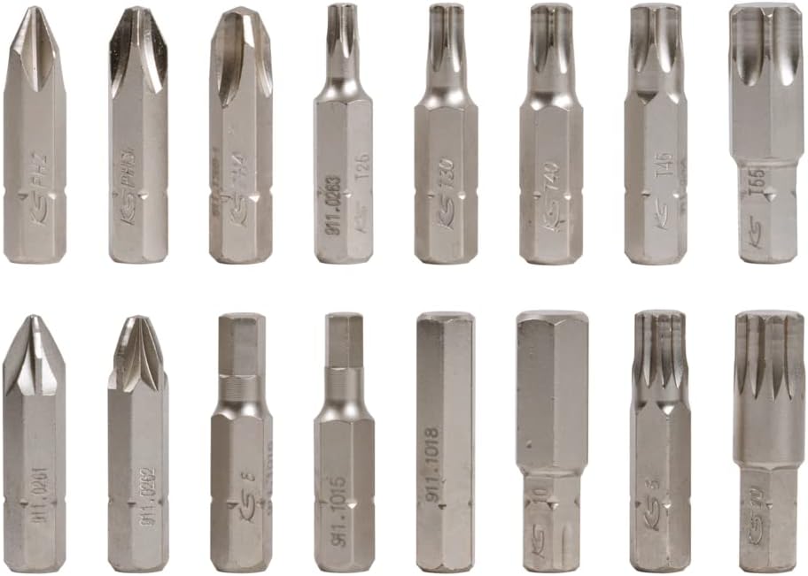Ks Tools 515.2000 Schraubendreher-Set mit Bits, 18-teilig, Weiss